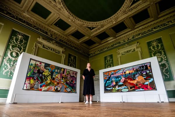 Wentworth Woodhouse in Rotherham, South Yorkshire, are showcasing The Vanity of Small Differences, an exhibition by one of the UK's best-known artists, Turner-Prize winning Grayson Perry. Picture By Yorkshire Post Photographer,
