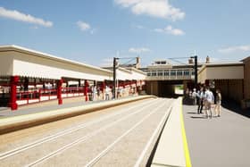 An artist's impression of how Keighley Station could look
