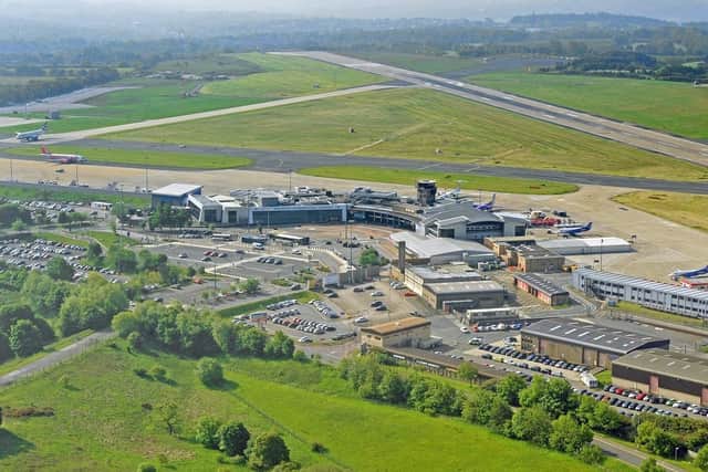 A pilot’s view of Leeds Bradford Airport. (Pic credit: Tony Johnson)