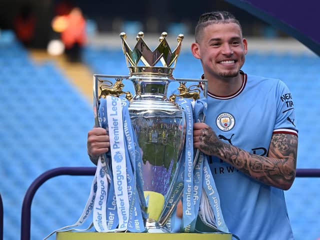 Phillips is now a Premier League winner. Image: OLI SCARFF/AFP via Getty Images