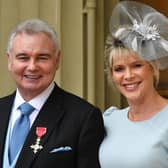 Eamonn Holmes, with his wife Ruth Langsford, after being awarded an OBE for services to broadcasting. (Photo by John Stillwell - WPA Pool/Getty Images)
