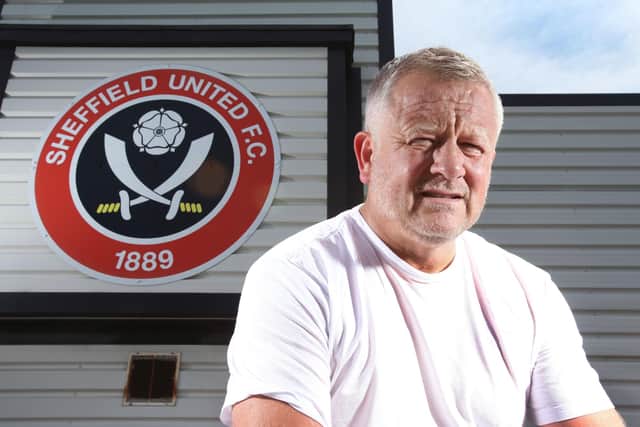 Look who’s back: Chris Wilder returned to Sheffield United yesterday to try and rekindle some of the old magic of his first spell at the club when he took them up two divisions to the Premier League. This time he needs to keep them there. (Picture: Lorne Campbell / Guzelian)