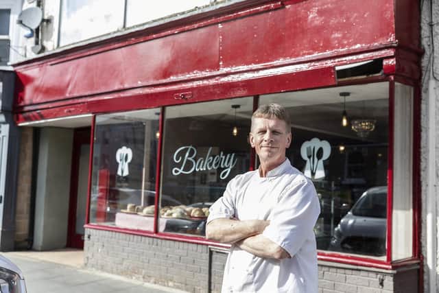 Ed Hamilton-Trewhitt from the Brickyard Bakery uses the excess warmth from his ovens to heat up rooms in his community hub above his bakery, pictured in Guisborough, North Yorks