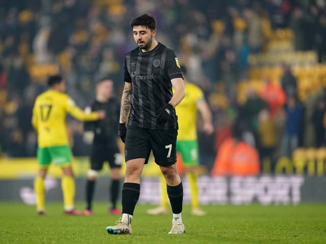 Hull City's Ozan Tufan looks dejected after the Sky Bet Championship match at Carrow Road (Picture: PA)