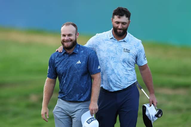 Tyrrell Hatton of England and Jon Rahm of Spain will pair up in the first foursomes (Picture: Andrew Redington/Getty Images)