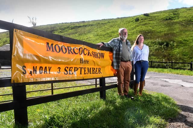 Preview for the Moorcock Show near Hawes. Kate Bell, secretary, is pictured with the treasurer Colin Luckett at the showground entrance