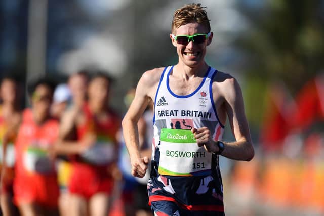 Britain's Tom Bosworth competes in the Men's 20km Race Walk during the athletics event at the Rio 2016 Olympic Games (Picture: BEN STANSALL/AFP via Getty Images)