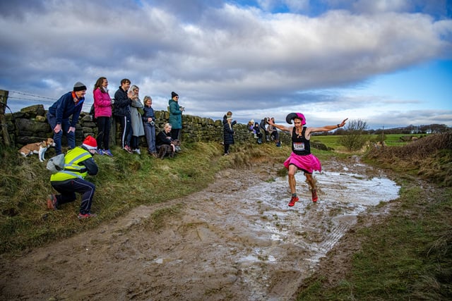 Runners taking part in the Boxing Day Chevin Chase run, photographed for The Yorkshire Post by Tony Johnson.
The event starts and finishes in Guiseley via a scenic 7 mile circuit of Otley Chevin which attracts around 1400 participants has been going for four decades.