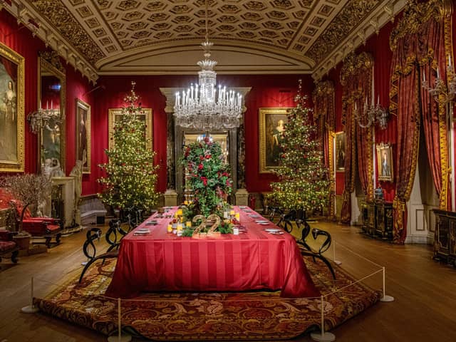 Christmas at Chatsworth House, transformed into the Palace of Advent, with 24 rooms filled with Christmas decorations. Photo: Tony Johnson