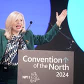 Mayor of West Yorkshire Tracy Brabin speaking at the Convention of the North. PIC: Danny Lawson/PA Wire