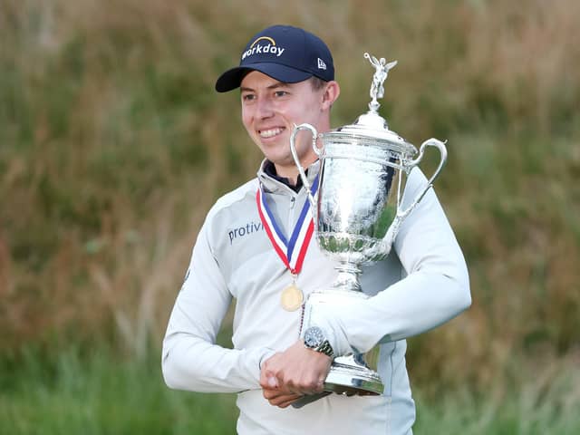 Time to let go: Matt Fitzpatrick of Sheffield with the US Open trophy at Brookline last year. He defends his title at the Los Angeles Country Club from Thursday. (Picture: Patrick Smith/Getty Images)