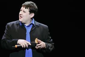 Comedian Peter Kay performs on stage at the "Teenage Cancer Trust Comedy Night", the third in a series of 5 charity shows in aid of the Teenage Cancer Trust, which run from April 4 to April 8, at the Royal Albert Hall on April 6, 2005 in London. (Photo by Jo Hale/Getty Images)