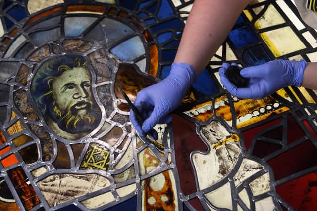 Sophie Gwynn Senior Stained Glass Conservator at York Glaziers Trust Picture Jonathan Gawthorpe