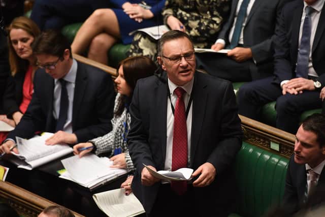 Craig Whittaker speaking during Prime Minister's Questions in the House of Commons, London.