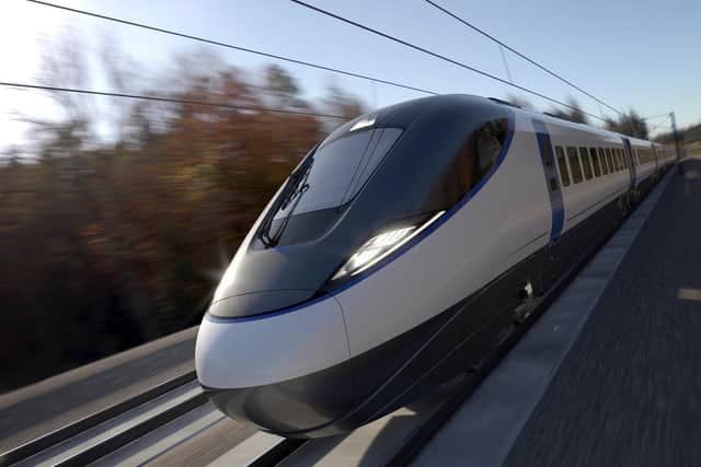 An early visualisation of an HS2 train. PIC: HS2/PA Wire