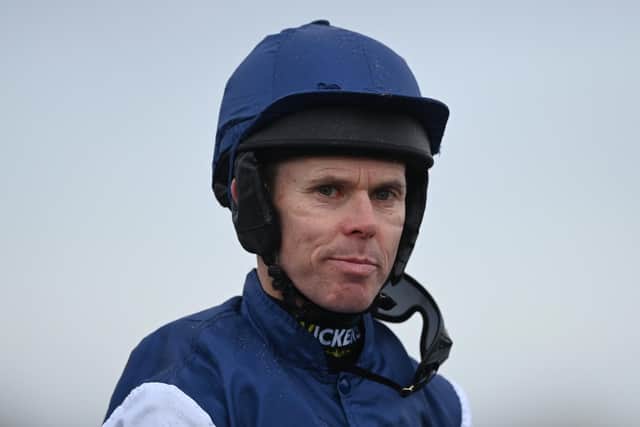 Popular figure: Jockey Graham Lee suffered life-changing injuries in a fall at Newcastle last Friday, prompting his daughter Amy to set up a Just Giving appeal for the Injured Jockeys Fund which has so far raised £125,000. (Photo by Gareth Copley/Getty Images)