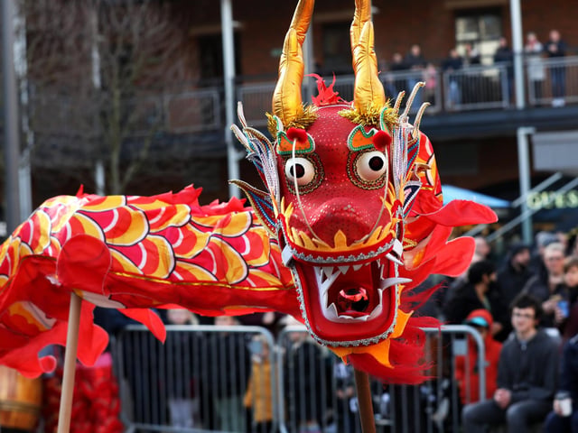 Dragon Dance for Chinese New Year pictured taking place at Gunwharf Quays in Portsmouth. Picture: Sam Stephenson.