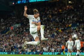 Luke Ayling shoots at goal before coming up with the equaliser for Leeds United against West Brom. (Picture: Bruce Rollinson)