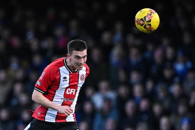 Luke Thomas made 13 appearances in all competitions for Sheffield United. Image: JUSTIN TALLIS/AFP via Getty Images