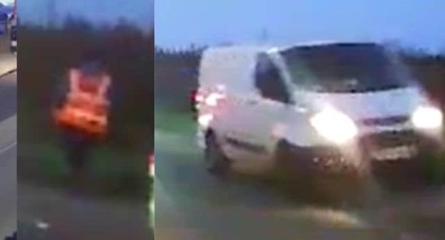 Police have asked the van driver to come forward.