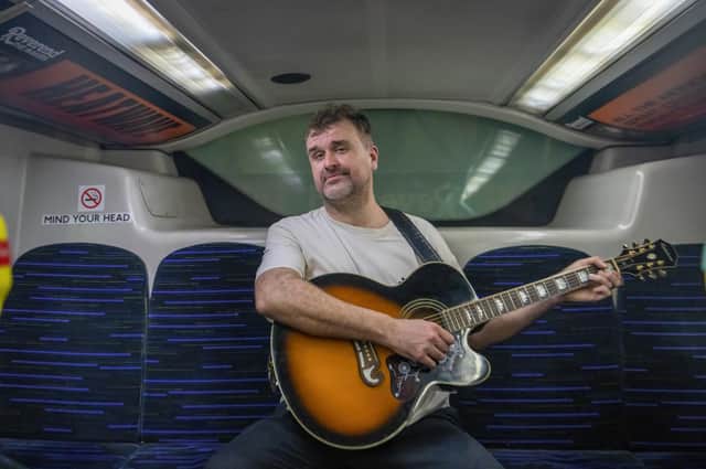 Jon McClure of Reverend and the Makers performing on a bus in Sheffield. Picture: Scott Antcliffe