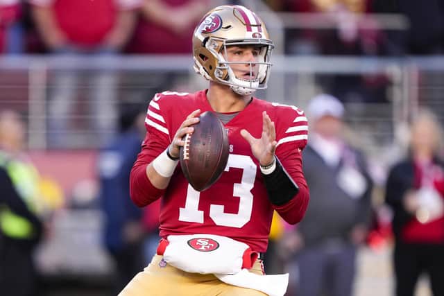 Brock Purdy has steered the San Francisco 49ers to the NFC Championship game against Philadelphia Eagles on Sunday, a game you can follow at a Watch Party at Elland Road. (Picture: Thearon W. Henderson/Getty Images)