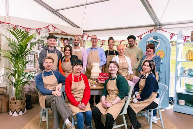 Photo issued by Channel 4/Love Productions of The Great British Bake Off Series 16 contestants (back row, left to right) Toby, Nadia, Aaron, Leighton, Jessika, Jasmine, Hassan and Lesley; and (front row, left to right) Tom, Pui Man, Iain and Nataliia.