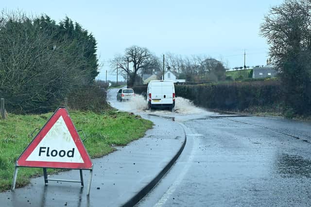 Storm Gerrit battered Yorkshire and heavy rain caused flooding on roads.
