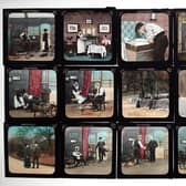 Large collection of magic lantern slides showing 19th and 20th century Bradford.