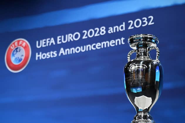 The UK and Republic and Ireland will host Euro 2028. Image: FABRICE COFFRINI/AFP via Getty Images