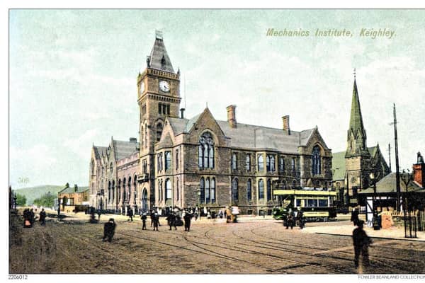 Mechanics Institute, Keighley - Scanned Vintage Postcard (1905) (Fowler Beanland Cards)