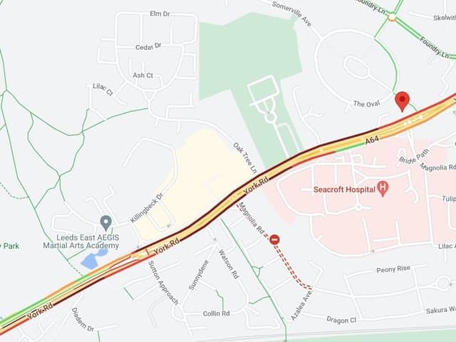 The A64 York Road in Killingbeck is closed eastbound between ASDA and Crossgates Road Melbourne Roundabout.
CREDIT: AA