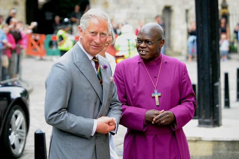 Prince Charles pictured with the Archbishop of York Dr John Sentamu at York Minster in July 2013.