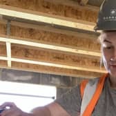 Abigail Stevens, 19, is an award-winning joinery apprentice who works on sites for Barratt Developments.