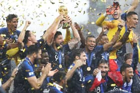 WINNERS: France celebrate with the trophy after winning the FIFA World Cup Final in 2018. The 2022 World Cup in Qatar on Sunday, almost 12 years after the Gulf state was chosen to host the tournament. Picture: Owen Humphreys/PA.