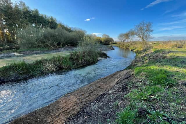 A chalk stream in the River Hull Headwaters has been straightened and modified in the past, but several of the old meanders remained in the fields. Two of the meanders have been restored and reconnected to the original watercourse, creating around 140m of re-naturalised chalk stream.