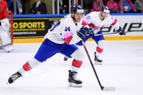 DUTY CALLS: Sam Jones has dreamt of playing in the Winter Olympics with Great Britain since a young age - he can help the national team start their journey towards that later this week in Cardiff. Picture: Dean Woolley/IHUK Media.