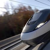 An early visualisation of a HS2 train. The decision to axe HS2's northern leg was taken during Tory conference. PIC: HS2/PA Wire