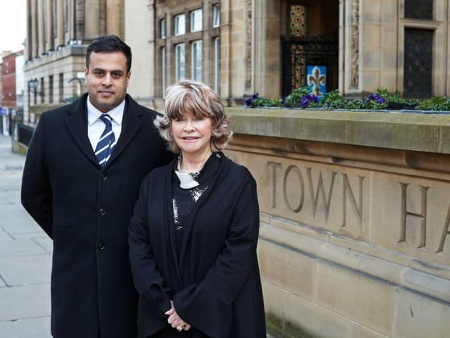 Labour council leader Denise Jeffery and Tory opposition leader Nadeem Ahmed