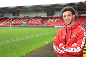 New Doncaster Rovers signing Jordan Gibson. Picture courtest of  AHPIX/DRFC.