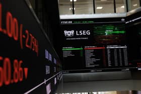 A general view inside the foyer of the London Stock Exchange on September 22, 2023 (Photo by Dan Kitwood/Getty Images)