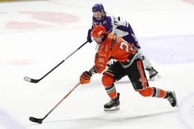 DOUBLE DELIGHT: Scott Allen scored Sheffield Steelers' first two goals at home to Glasgow Clan Picture: Hayley Roberts/Steelers Media.
