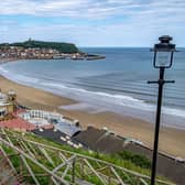 The South Bay at  Scarborough featuring The Spa and the castle, photographed for The Yorkshire Post by Tony Johnson.