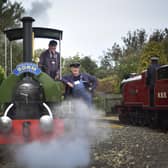 North Bay miniature railway gala takes place in Scarborough Nick Skelton and Tony Groves prepare the engine for the next trip. pic Richard Ponter