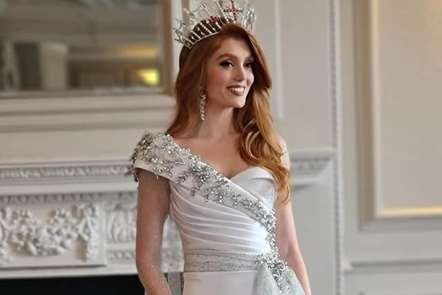Miss England 2023 Jessica Gagen in a Henshall Way Couture original dress. (Pic credit: James Addison)
