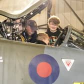 Visitors in an aircraft on Open Cockpit Day. (Pic credit: Yorkshire Air Museum)