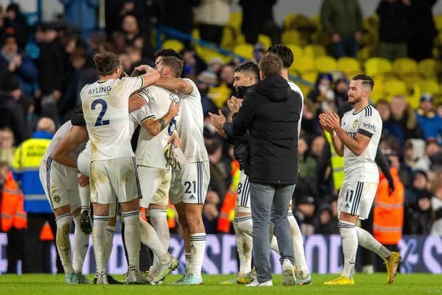 Leeds United's Mateusz Klich is applauded by players as he leaves the pitch for the last time (Picture: Bruce Rollinson)