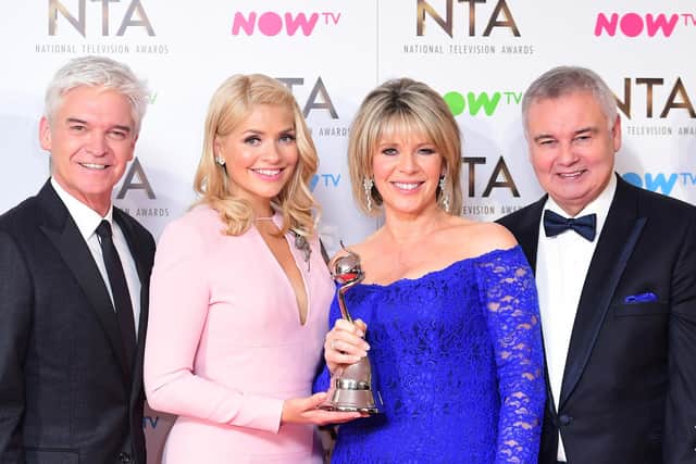 File photo dated 25/01/17 of Phillip Schofield, Holly Willoughby, Ruth Langsford and Eamonn Holmes, as Eamonn has said Holly Willoughby should follow Phillip Schofield "out the door" of This Morning. Picture: Ian West/PA Wire