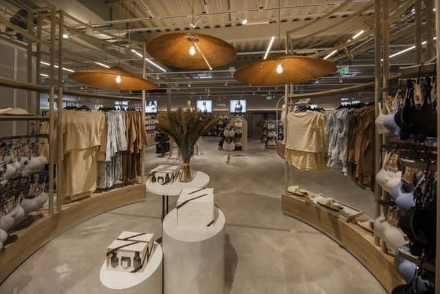 Inside the new M&S White Rose Leeds lingerie and sleepwear department.