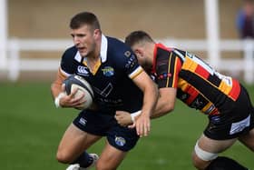 NOT QUITE ENOUGH: Leeds Tykes Charlie Venables was in among the points against rivals Cinderford but it couldn't prevent defeat. 
Picture: Jonathan Gawthorpe